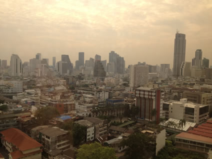 Blick ueber Bangkok