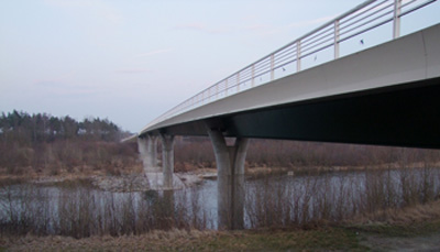 Transpert Rheinbruecke bei Fessenheim